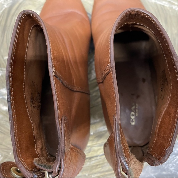 Coach Waldorf Tan Ankle Boots Size 7.5 - Picture 8 of 16